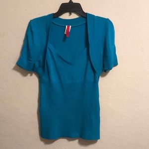 Heart Soul Royal Blue Short Sleeve Top